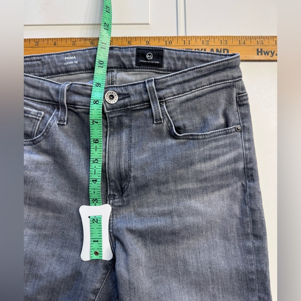 AG Adriano Goldschmied Size 26R Prima Cigarette Leg Skinny Jeans Gray Blue - Picture 3 of 6